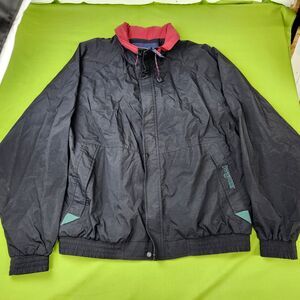 90s Vintage Jansport Black Red Full Zipper Jacket Outerwear VTG 1990s Size: XXL